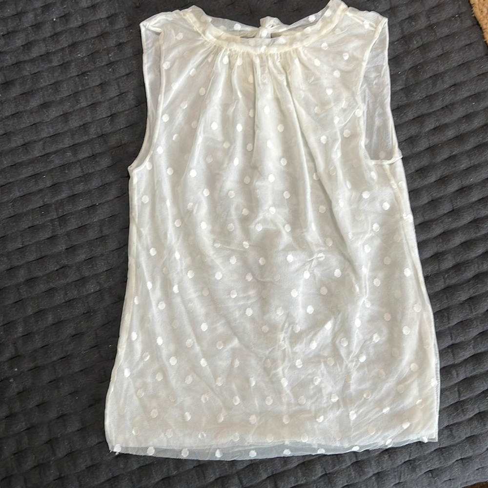 New York & Company | White Sleeveless Blouse